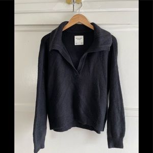 A&F Notch Neck Sweater Polo